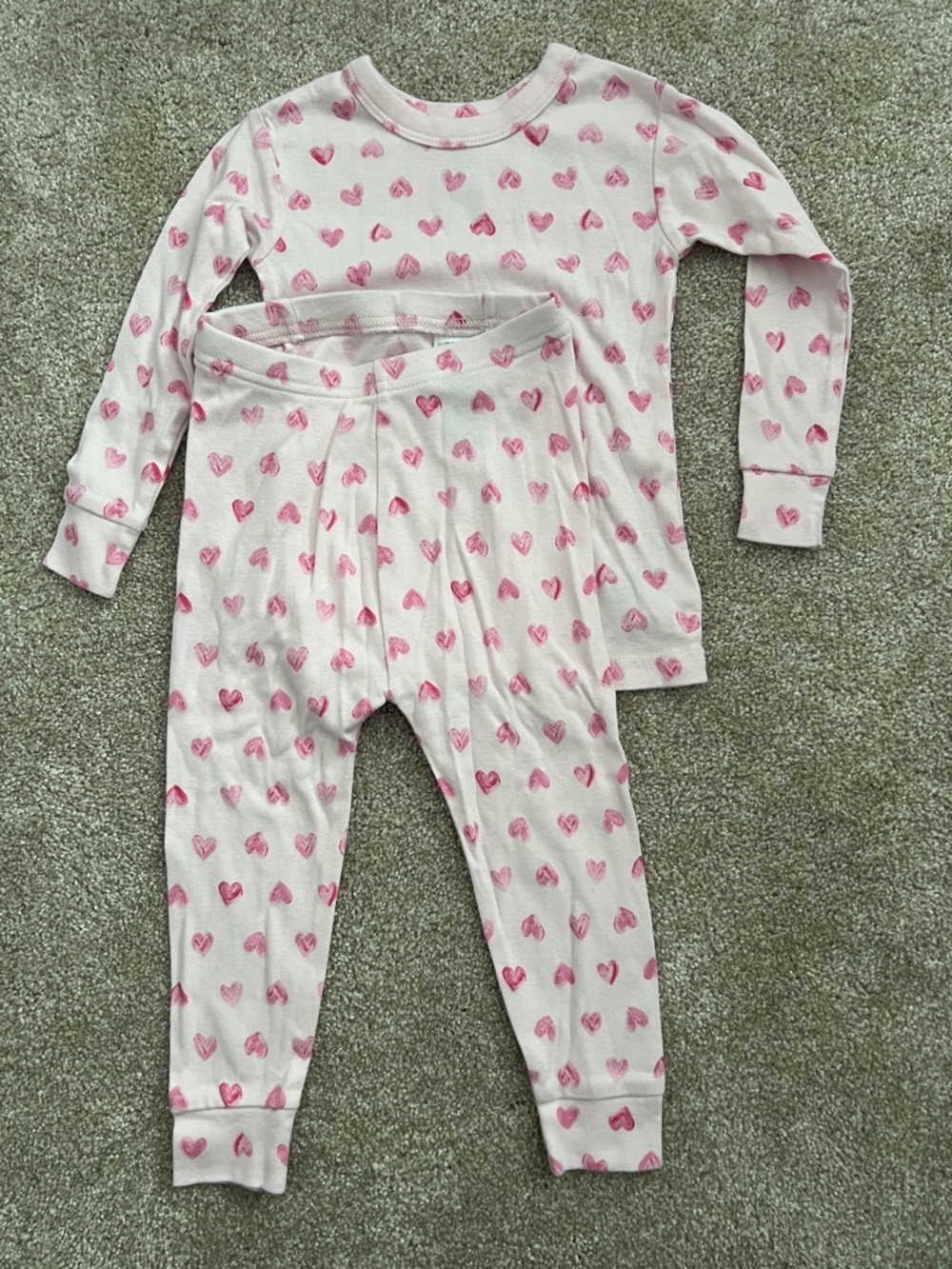 GAP Pink Heart Print Pajama Set